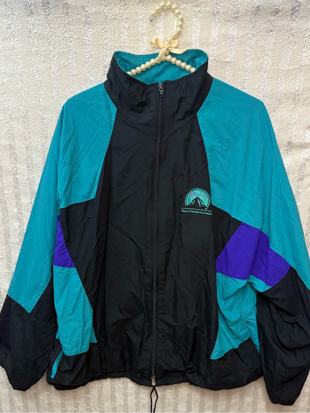 Vintage 80’s Paramount Colorblock Windbreaker Jacket - Size L 100% Nylon